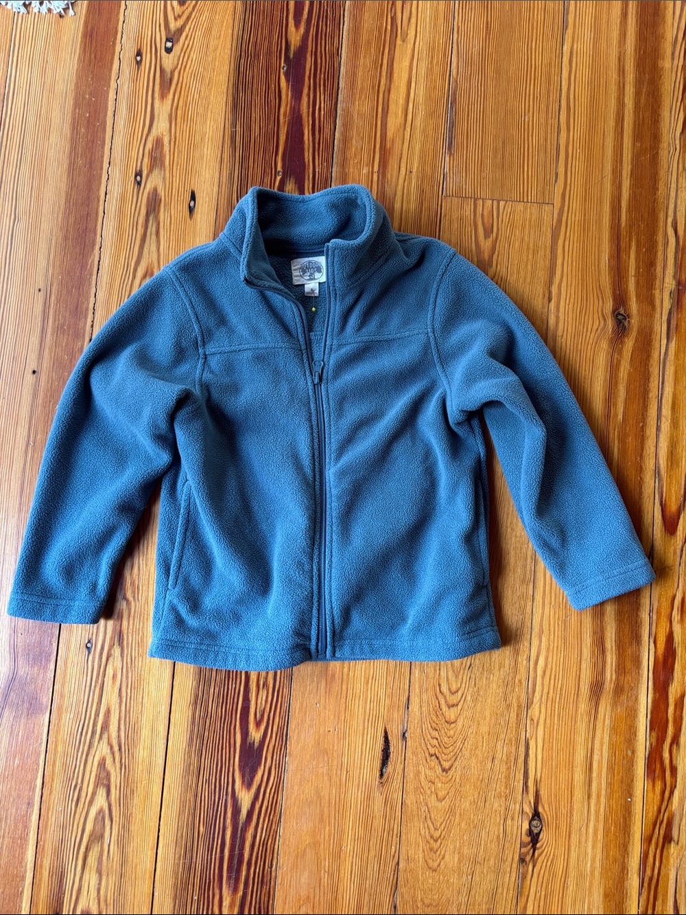 Children's Lightweight Teal Fleece Zip-Up Jacket Size S